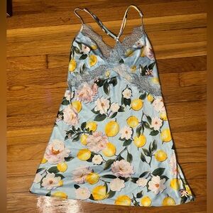 For Love and Lemons Blue Lace Slip Dress